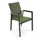 Fauteuil en aluminium et textilène avec accoudoirs en HPL - Righello Viadurini