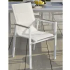 Fauteuil en aluminium et textilène avec accoudoirs en HPL - Righello Viadurini