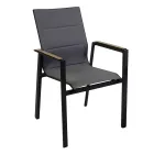 Fauteuil en aluminium et textilène avec accoudoirs en HPL - Righello Viadurini
