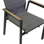 Fauteuil en aluminium et textilène avec accoudoirs en HPL - Righello Viadurini