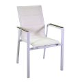Fauteuil en aluminium et textilène avec accoudoirs en HPL - Righello