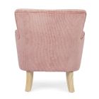 Fauteuil Pin et Assise Effet Velours Coste 4 Finitions - Molly Viadurini