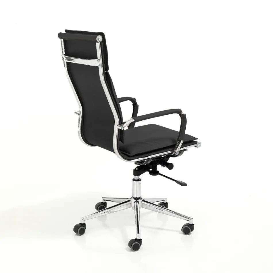 Fauteuil en cuir synthétique en 3 finitions différentes - Néon Viadurini