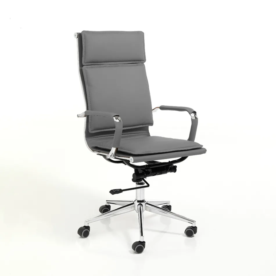 Fauteuil en cuir synthétique en 3 finitions différentes - Néon Viadurini