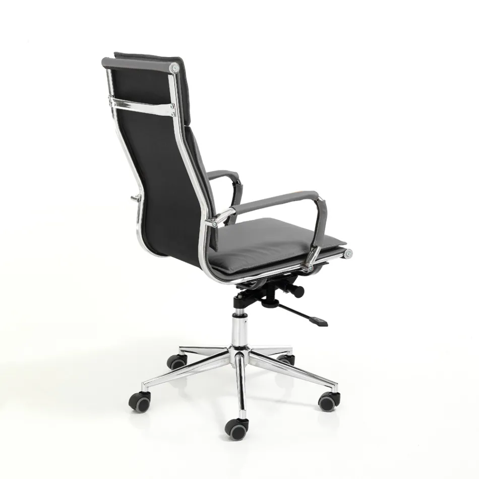 Fauteuil en cuir synthétique en 3 finitions différentes - Néon Viadurini