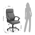 Fauteuil en Cuir Synthétique Effet Vieilli - Rhodium Viadurini