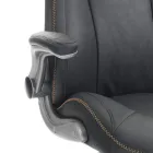 Fauteuil en Cuir Synthétique Gris Effet Vieilli - Renio Viadurini
