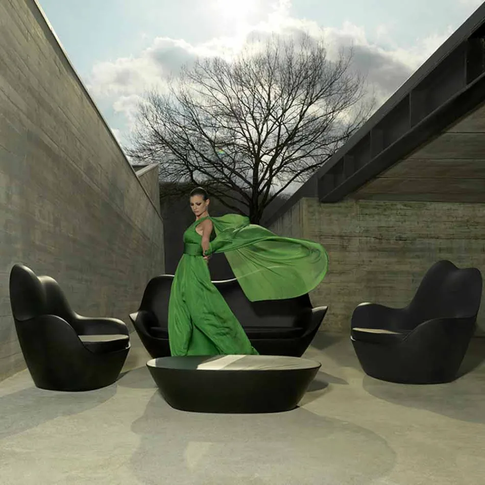 Fauteuil d'extérieur en polyéthylène Sabinas de Vondom, design moderne Viadurini