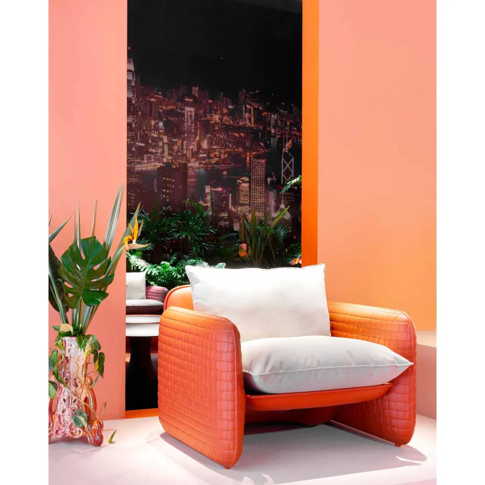 Fauteuil lounge avec coussins imperméables, pour extérieur - Mara Slide Viadurini