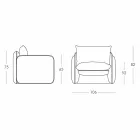 Fauteuil lounge avec coussins imperméables, pour extérieur - Mara Slide Viadurini