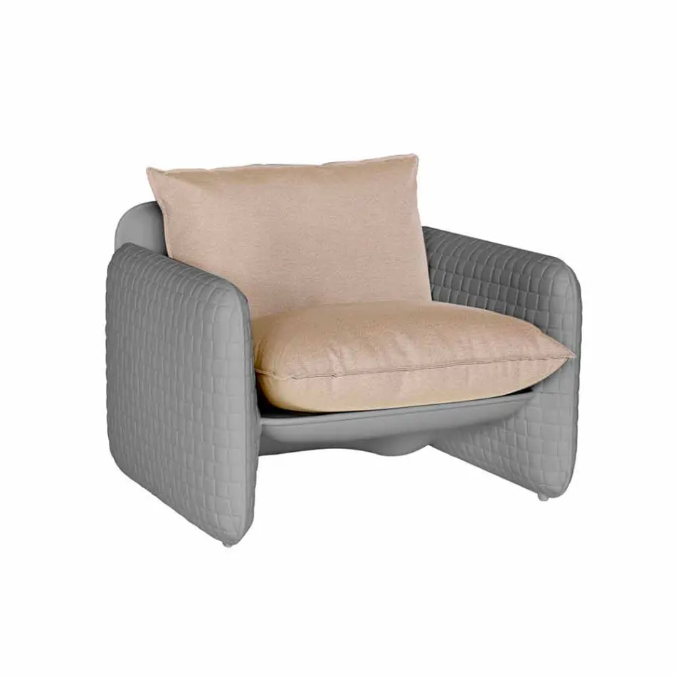 Fauteuil lounge avec coussins imperméables, pour extérieur - Mara Slide Viadurini