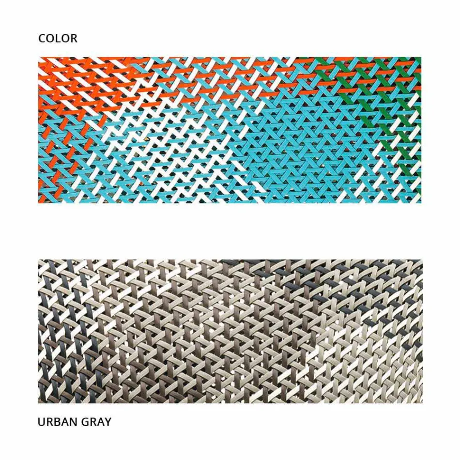 Fauteuil lounge d'extérieur rembourré, en fibres synthétiques - Maat by Varaschin Viadurini