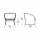 Fauteuil lounge d'extérieur rembourré, en fibres synthétiques - Maat by Varaschin Viadurini