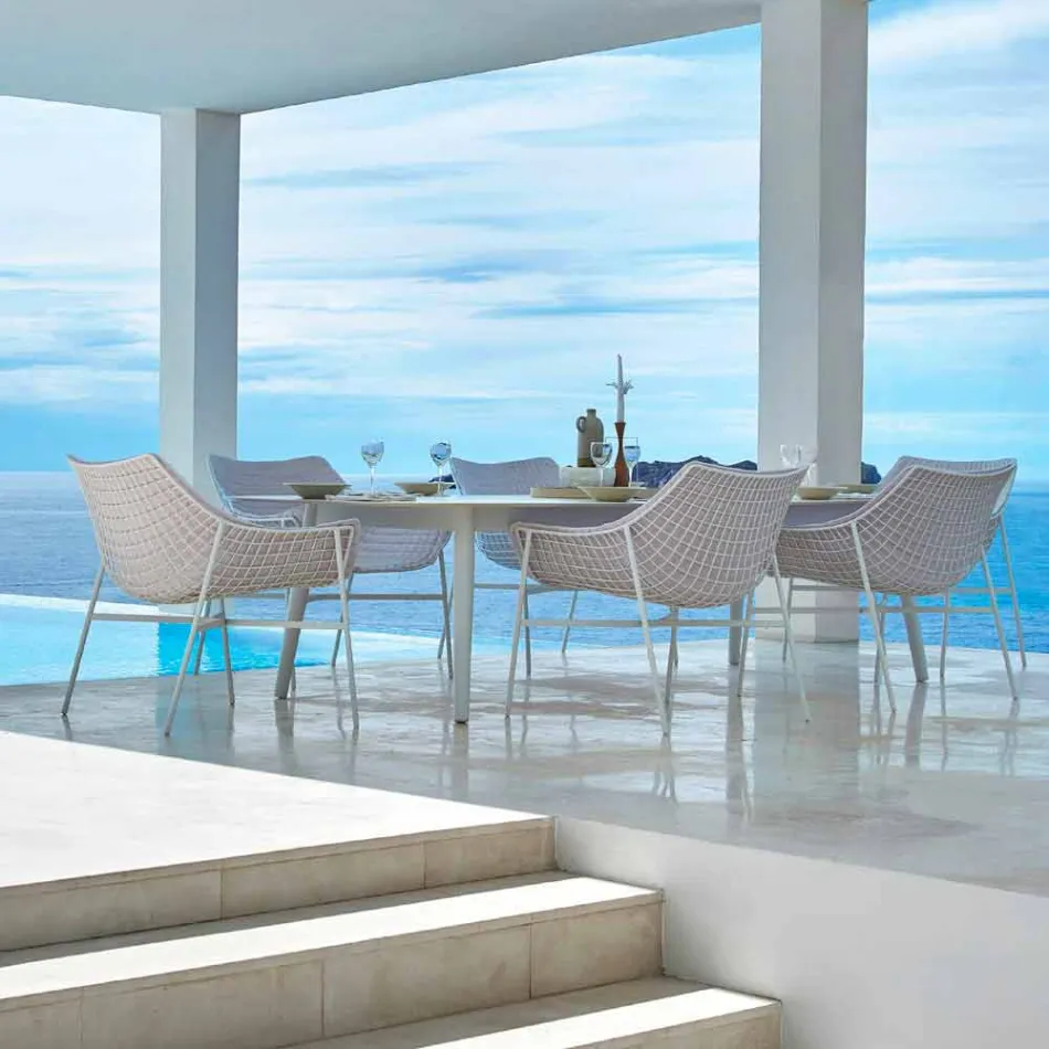 Fauteuil de jardin Varaschin Summer Modern en acier Viadurini