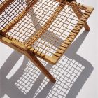 Chaise longue d'extérieur empilable en teck Made in Italy - Oracle Viadurini