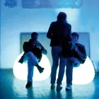 Fauteuil d'extérieur lumineux avec lumière LED en polyéthylène fabriqué en Italie - Ervin Viadurini