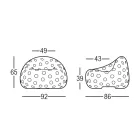 Fauteuil d'Extérieur Lumineux en Polyéthylène Blanc Fabriqué en Italie - Asso Viadurini