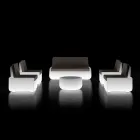 Fauteuil d'extérieur lumineux en polyéthylène avec coussin fabriqué en Italie - Belida Viadurini