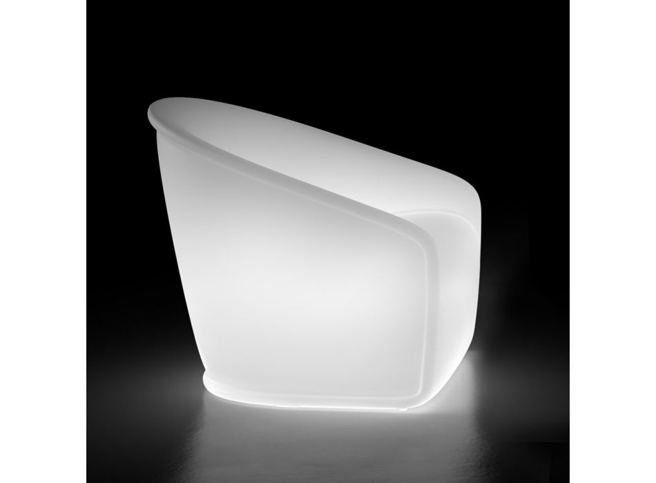 Fauteuil d'extérieur lumineux en polyéthylène avec LED Made in Italy - Juillet Viadurini