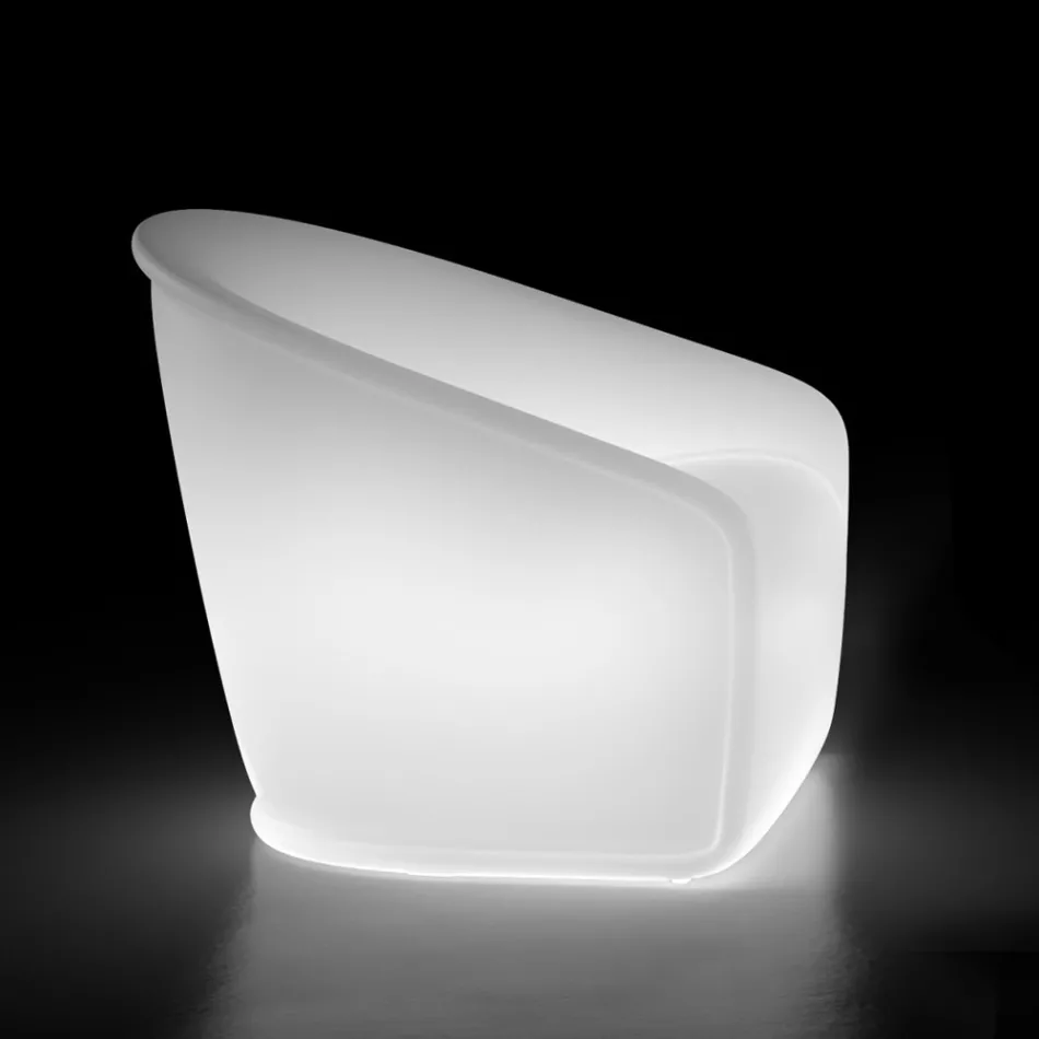 Fauteuil d'extérieur lumineux en polyéthylène avec LED Made in Italy - Juillet Viadurini