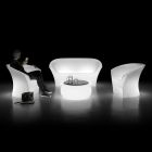 Fauteuil d'extérieur lumineux en polyéthylène avec éclairage LED Made in Italy - Conda Viadurini