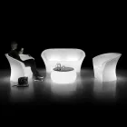 Fauteuil d'extérieur lumineux en polyéthylène avec lumière LED fabriqué en Italie - Conda Viadurini
