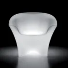 Fauteuil d'extérieur lumineux en polyéthylène avec lumière LED fabriqué en Italie - Conda Viadurini