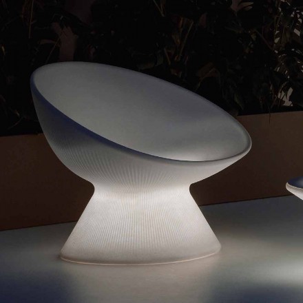 Fauteuil d'extérieur lumineux en polyéthylène avec éclairage LED Made in Italy - Desmond Viadurini