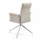 Fauteuil fabriqué en Italie recouvert de cuir Niles, design moderne Viadurini