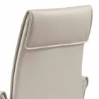 Fauteuil fabriqué en Italie recouvert de cuir Niles, design moderne Viadurini