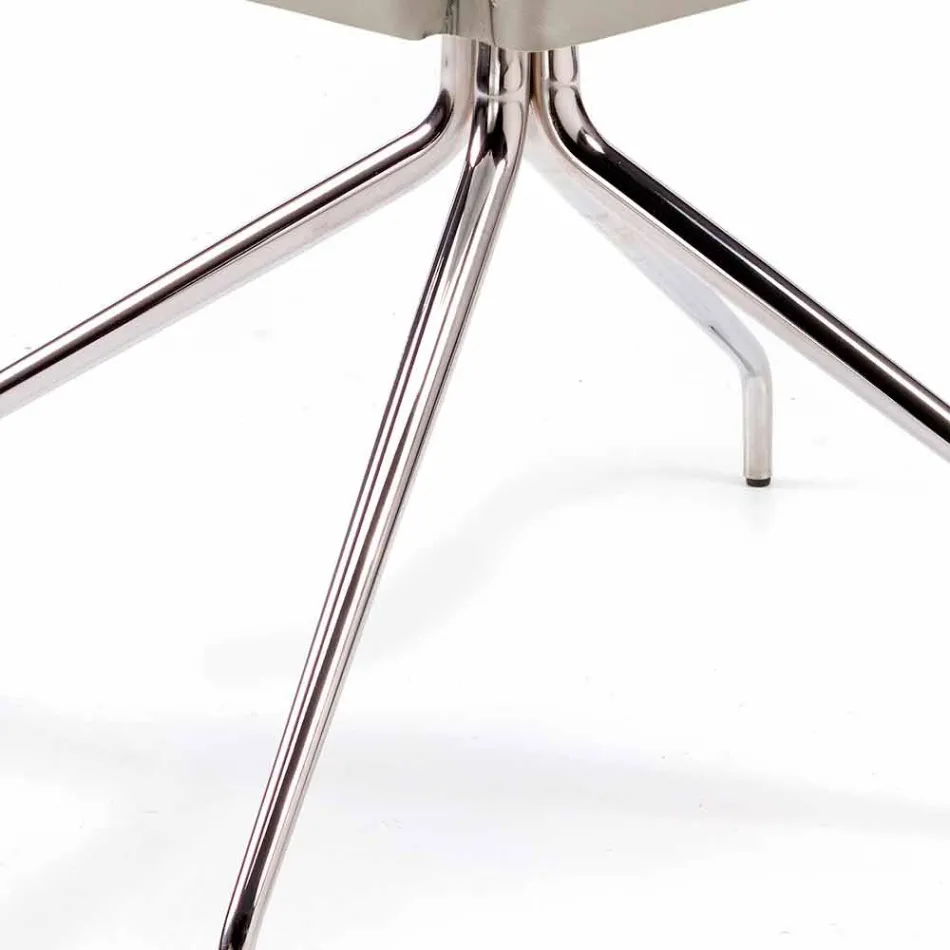 Fauteuil fabriqué en Italie recouvert de cuir Niles, design moderne Viadurini