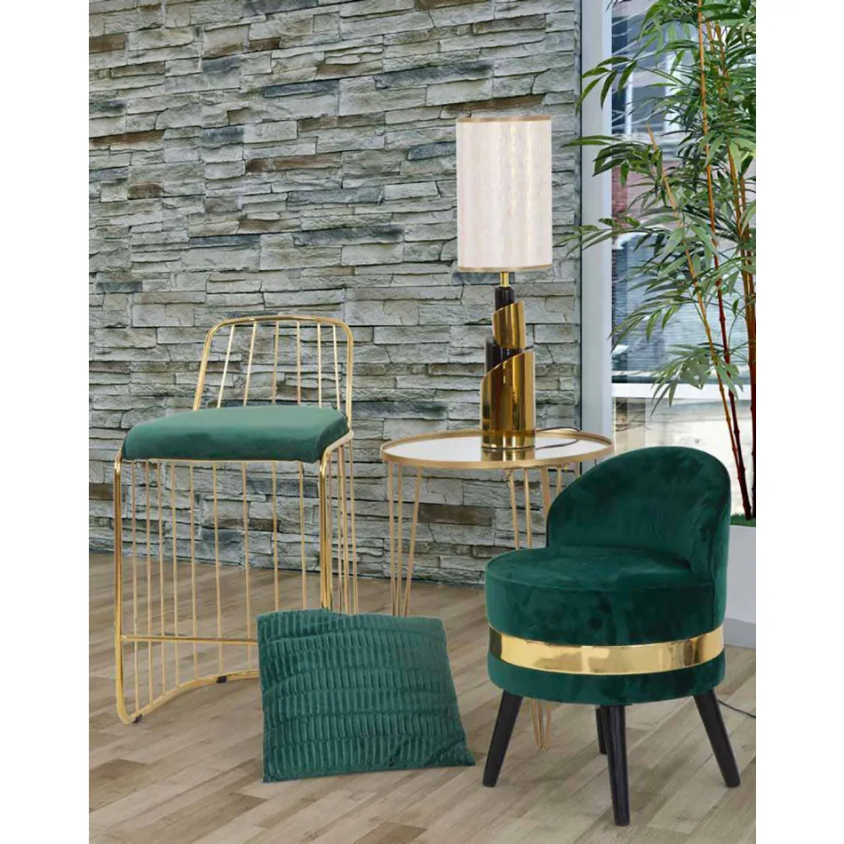 Mini Fauteuil Coloré de Design Moderne en Bois et Tissu - Koah Viadurini