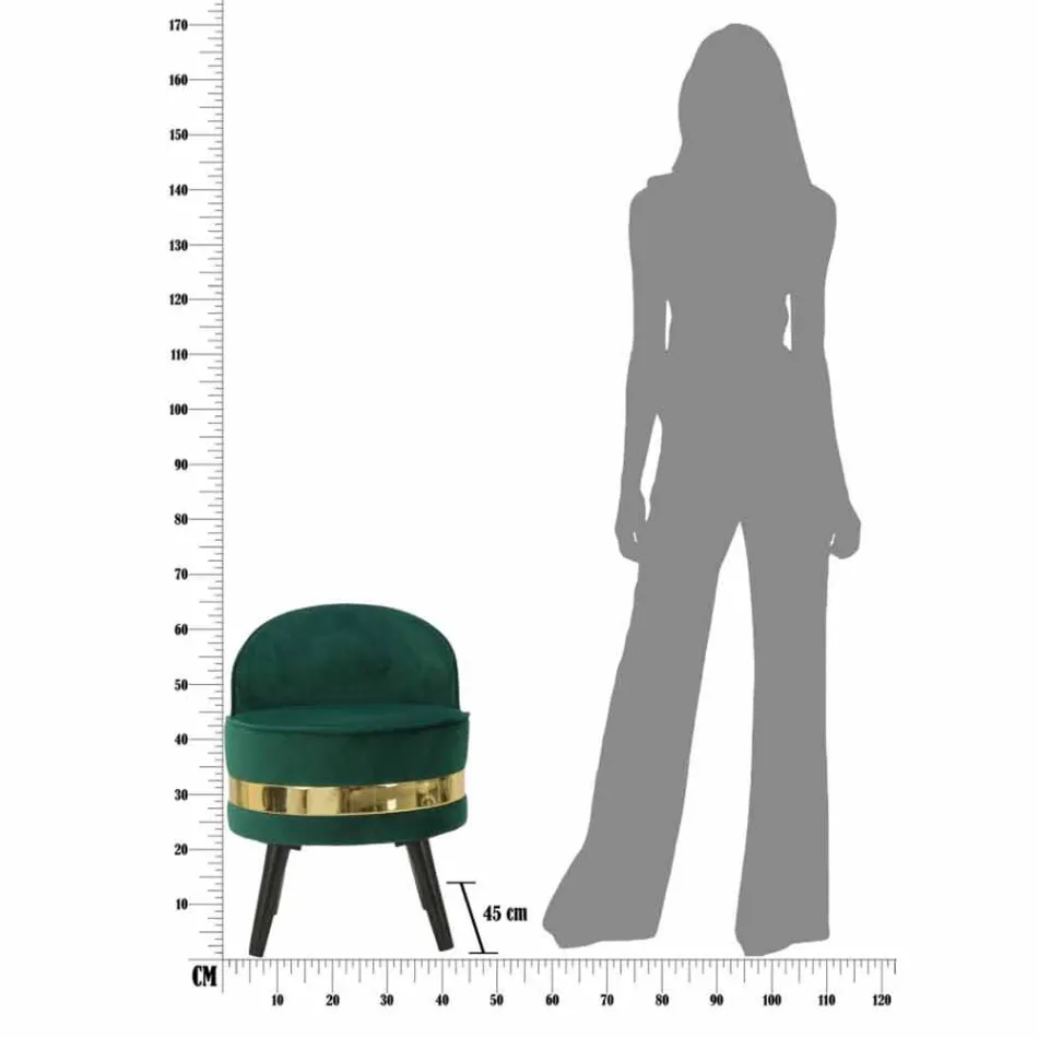 Mini Fauteuil Coloré de Design Moderne en Bois et Tissu - Koah Viadurini