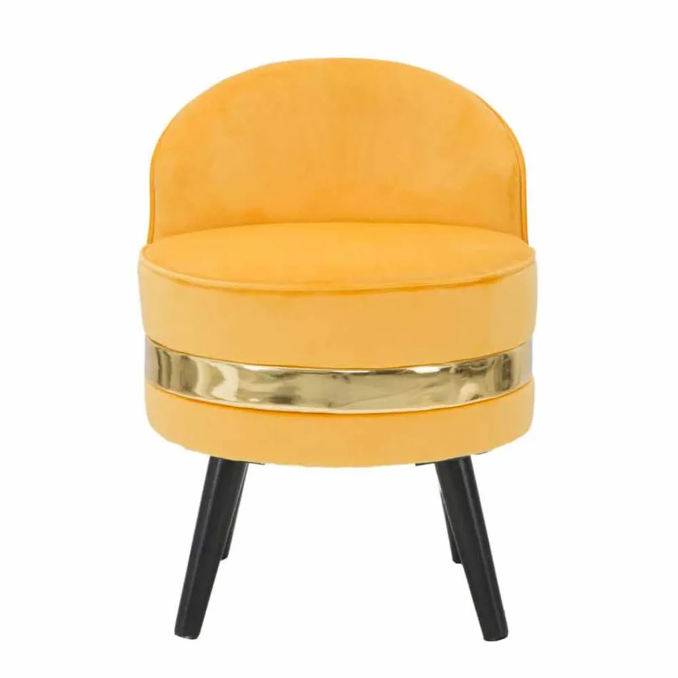 Mini Fauteuil Coloré de Design Moderne en Bois et Tissu - Koah Viadurini