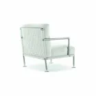 Fauteuil design moderne en acier et PVC noir ou blanc pour l'extérieur - Ontario2 Viadurini