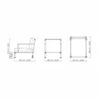 Fauteuil design moderne en acier et PVC noir ou blanc pour l'extérieur - Ontario2 Viadurini