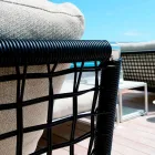 Fauteuil design moderne en acier et PVC noir ou blanc pour l'extérieur - Ontario2 Viadurini