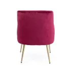 Fauteuil Moderne en Acier et Effet Velours Assise 3 Finitions - Mat Viadurini