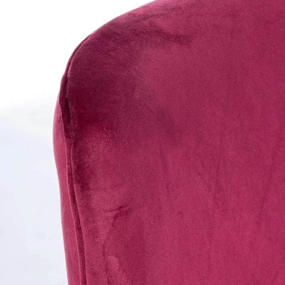 Fauteuil Moderne en Acier et Effet Velours Assise 3 Finitions - Mat Viadurini