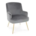 Fauteuil Moderne en Acier et Effet Velours Assise 3 Finitions - Mat Viadurini