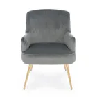 Fauteuil Moderne en Acier et Effet Velours Assise 3 Finitions - Mat Viadurini