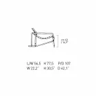 Fauteuil Moderne en Bois Laqué Noir Brillant et Cuir Made in Italy - Conga Viadurini