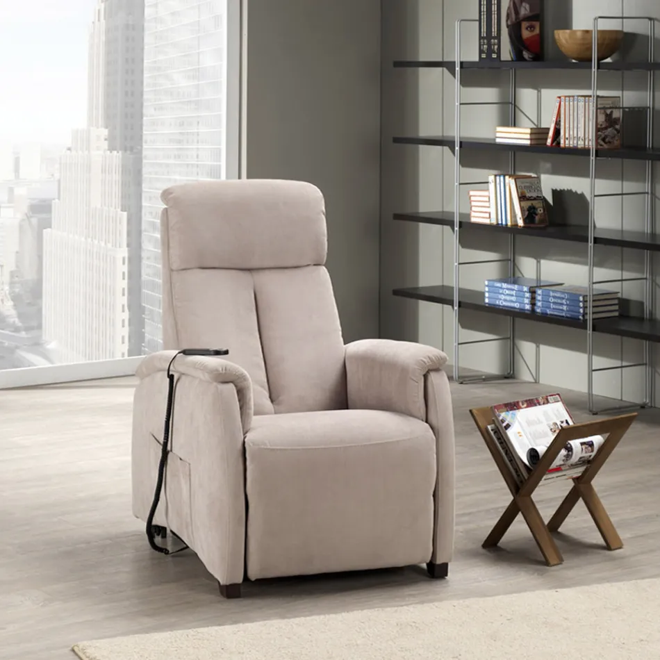 Fauteuil releveur motorisé Via Venezia avec deux moteurs Viadurini