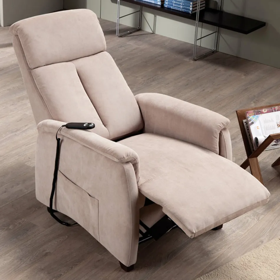 Fauteuil releveur motorisé Via Venezia avec deux moteurs Viadurini