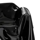 Delia - Fauteuil moderne drapé en plexiglas noir, fabriqué en Italie Viadurini