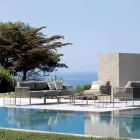 Fauteuil d'extérieur en acier galvanisé et corde avec coussins Made in Italy - Helga Viadurini