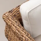 Fauteuil d'extérieur en tissage banane avec coussins - Legolas Viadurini