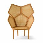 chaise pentagonale salon design classique L103xP72cm, Pôle Viadurini