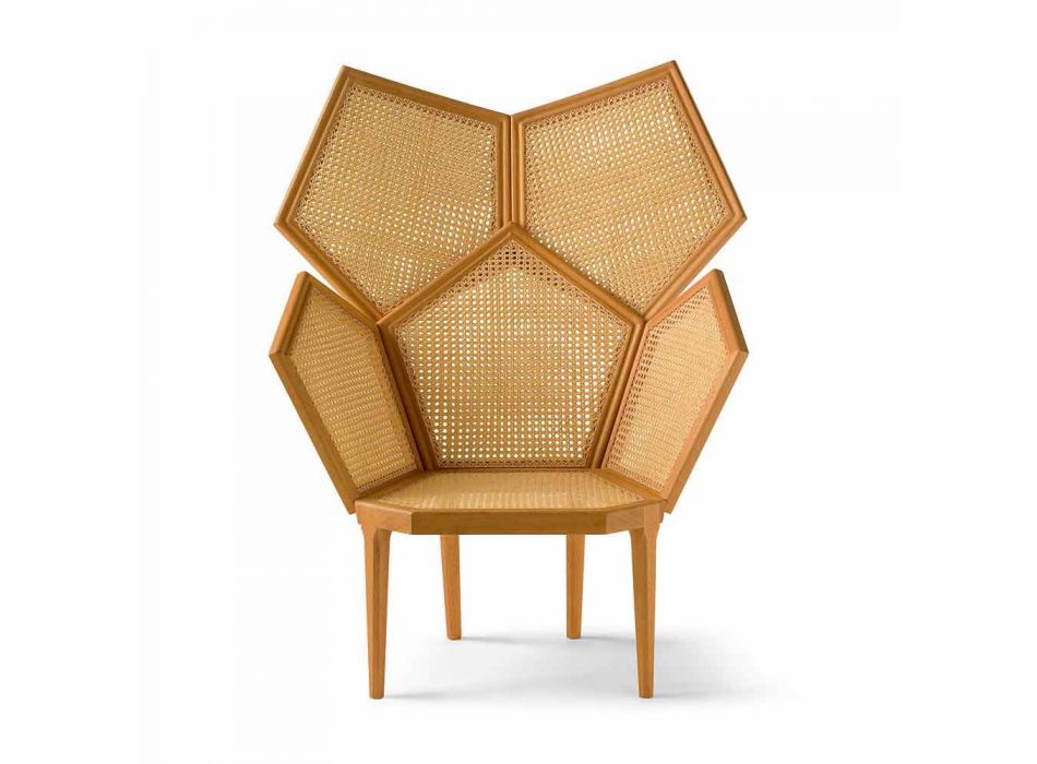 chaise pentagonale salon design classique L103xP72cm, Pôle Viadurini