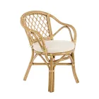 Fauteuil de jardin empilable d'extérieur en rotin naturel - Spora Viadurini